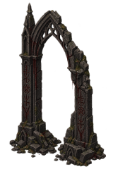 arco gótico em ruína